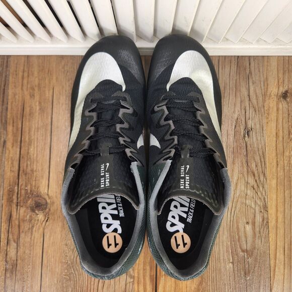 Nike Zoom Rival Sprint Track Spikes Mens Size 11 Black Silver Shoes DC8753-001